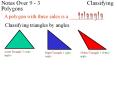 Notes Over 9 - 3                Classifying Polygons PowerPoint PPT Presentation