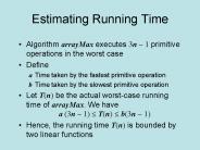 Estimating Running Time