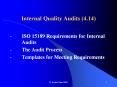 Internal Quality Audits (4.14) PowerPoint PPT Presentation