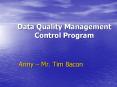 Data Quality Management Control Program PowerPoint PPT Presentation