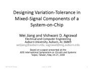 Designing Variation-Tolerance in Mixed-Signal Components of a System-on-Chip