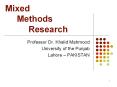 Mixed Methods Research PowerPoint PPT Presentation