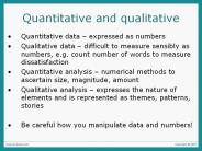 Quantitative and qualitative