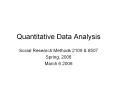 Quantitative Data Analysis PowerPoint PPT Presentation