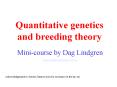 Quantitative genetics and breeding theory PowerPoint PPT Presentation