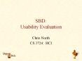 SBD: Usability Evaluation PowerPoint PPT Presentation