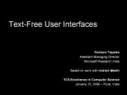 Text-Free User Interfaces