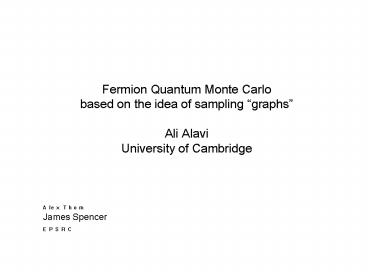 Fermion Quantum Monte Carlo based on the idea of sampling 