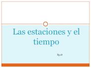 Las estaciones y el tiempo