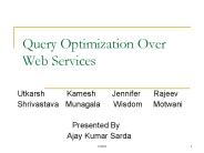 Query Optimization Over Web Services