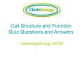 Cell Structure and Function Quiz Questions and Answers PowerPoint PPT Presentation