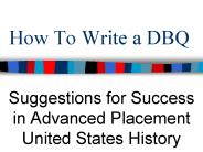 How To Write a DBQ