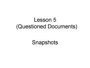 Lesson 5 (Questioned Documents)
