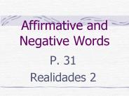 Affirmative and Negative Words