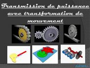 Transmission de puissance avec transformation de mouvement