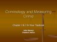Criminology and Measuring Crime PowerPoint PPT Presentation