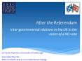 After the Referendum Inter-governmental relations in the UK in the event of a NO vote PowerPoint PPT Presentation