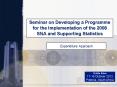 Seminar on Developing a Programme for the Implementation of the 2008 SNA and Supporting Statistics PowerPoint PPT Presentation