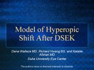 Model of Hyperopic Shift After DSEK