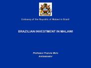BRAZILIAN INVESTMENT IN MALAWI