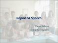 Reported Speech PowerPoint PPT Presentation