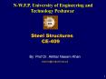 Steel Structures CE-409 PowerPoint PPT Presentation