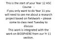 This is the start of your Year 12 HSC Course  -   if you only want to do Year 11 you will need to see me about a research project based on fieldwork  PowerPoint PPT Presentation