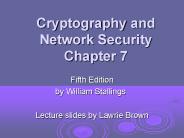 William Stallings, Cryptography and Network Security 5/e