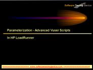 Parameterization - Advanced Vuser Scripts