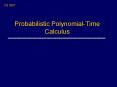 Probabilistic Polynomial-Time Calculus PowerPoint PPT Presentation