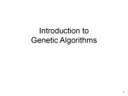 Introduction to Genetic Algorithms