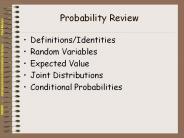 Probability Review