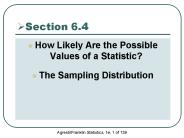 How Likely Are the Possible Values of a Statistic?