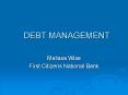 DEBT MANAGEMENT PowerPoint PPT Presentation