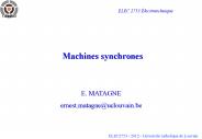 Machines synchrones