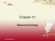 Behavioral Ecology