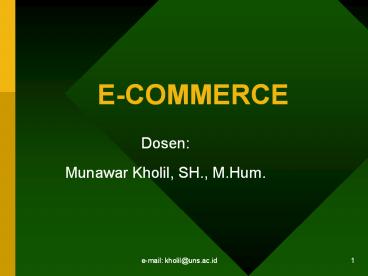 E-COMMERCE