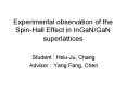 Experimental observation of the Spin-Hall Effect in InGaN/GaN superlattices PowerPoint PPT Presentation