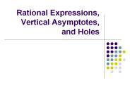 Rational Expressions, Vertical Asymptotes, and Holes