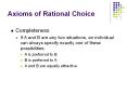 Axioms of Rational Choice PowerPoint PPT Presentation