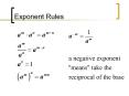Exponent Rules PowerPoint PPT Presentation