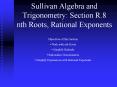 Sullivan Algebra and Trigonometry: Section R.8 nth Roots, Rational Exponents PowerPoint PPT Presentation