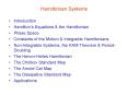 Hamiltonian Systems PowerPoint PPT Presentation