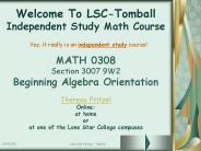 Welcome To The Tomball  College Math Lab