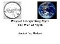 Ways of Interpreting Myth The Web of Myth PowerPoint PPT Presentation