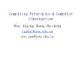 Compiling Principles PowerPoint PPT Presentation