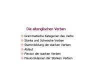 Die altenglischen Verben