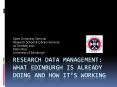 Research Data management: What edinburgh is already doing and how it PowerPoint PPT Presentation