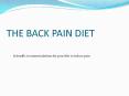 THE BACK PAIN DIET PowerPoint PPT Presentation