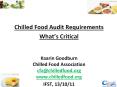 Chilled Food Audit Requirements PowerPoint PPT Presentation